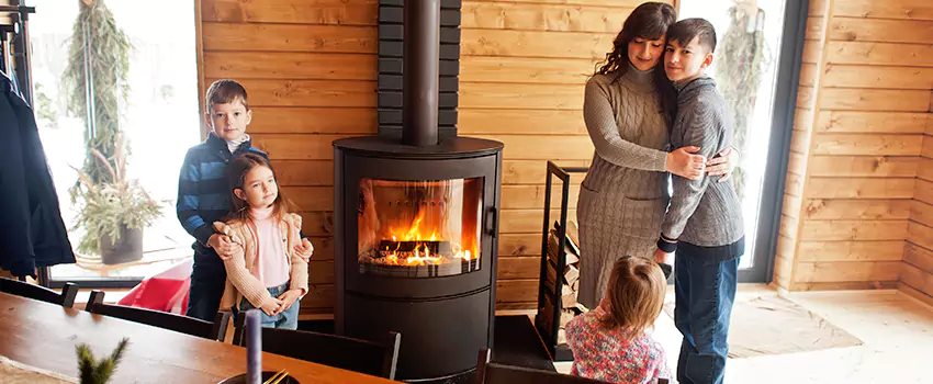 Morso Cast Iron Fireplace Insert Installation in Los Altos, California